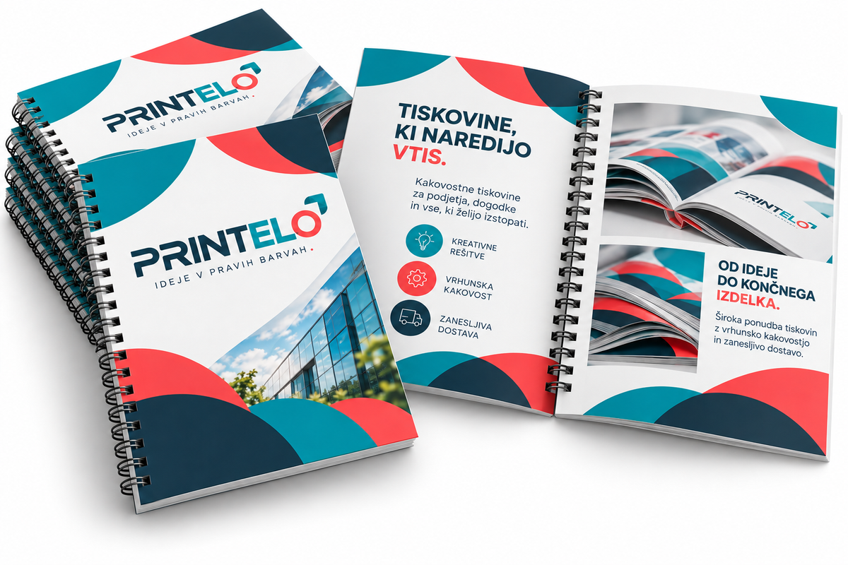 Tisk brošur s spiralno vezavo – Printelo